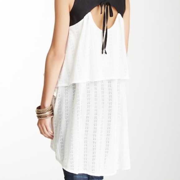 Free People 'Dark Night' Tiered High/Low Tank M - Picture 2 of 5